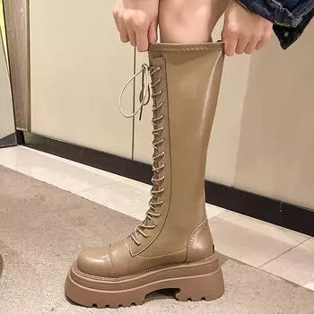 Женские сапоги осенние сексуальные бедра на высоком каблуке высокие сексуальные сапоги-женская обувь круглый носок зимняя обувь резина выше колена средний 35