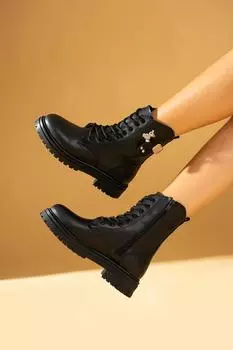 Женские сапоги с эластичной боковой пряжкой Bear Buckle 57-260-23Объем