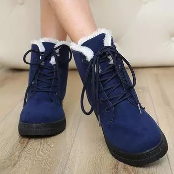 Женские сапоги Теплые меховые ботильоны для женщин Зимние сапоги Черные каблуки Зимние ботинки женские Элегантные женские туфли на каблуке Зимняя обувь 35 чёрный