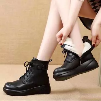 Женские сапоги, женская резиновая обувь на плоском каблуке с застежкой-молнией, непромокаемая зимняя обувь, сапоги с круглым носком 40 чёрный