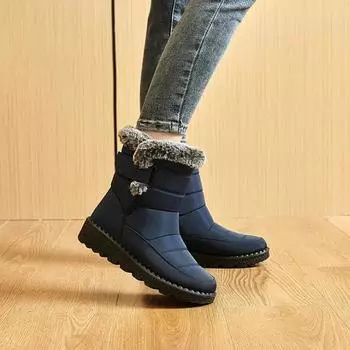 Женские сапоги зимние новые теплые женские зимние сапоги меховой воротник водонепроницаемые Botas Mujer противоскользящие теплые износостойкие женские зимние сапоги 35
