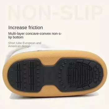 Женские сапоги зимние сапоги на плоской подошве для женщин женская обувь на платформе большого размера сохраняющая тепло обувь женские мягкие плюшевые зимние сапоги botas mujer 35-36