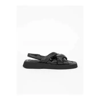 Женские Sarea Черные кожаные сандалии Новые летние удобные дышащие повседневные качественные стильные легкие сандалии