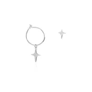 Женские серьги Ab — простые, маленькие, свежие, круглые звезды, персонализированные студенческие, короткие асимметричные серьги в виде звездочек.