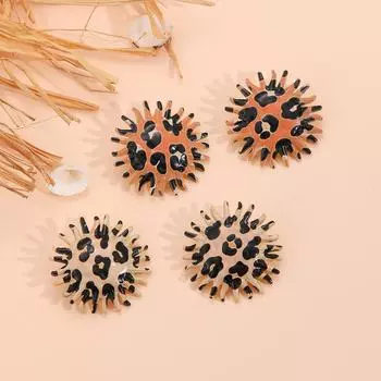 Женские серьги Conch Niche с леопардовым принтом 2024 г. оранжевый