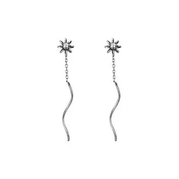 Женские серьги, длинные цветы, маленькие свежие литературные и художественные ретро-стили Мори, маленькие индивидуальные дизайны, полые наушники-подсолнухи