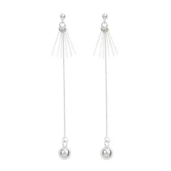 Женские серьги, длинные серьги с бахромой из круглых бусин, женские креативные модные геометрические серьги-гвоздики, отправляются производителем поштучно.