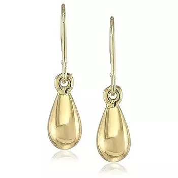 Женские серьги Estele с динамическим рыболовным крючком из 24-каратного золота, один размер