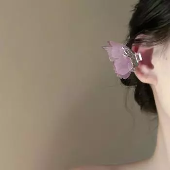 Женские серьги GemChic, изысканные серьги с крыльями бабочки, инкрустированные цирконом, зажим для ушной кости, милые серьги, ювелирные изделия на день рождения, Рождество, подарок