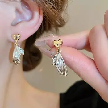 Женские серьги GemChic, модные, изысканные, серьги-гвоздики в форме рыбьего хвоста, классные, простые, индивидуальные серьги, подарок на день рождения, Рождество