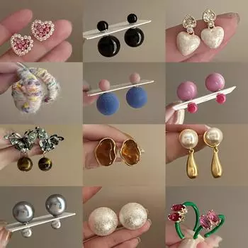 Женские серьги GemChic, модные серьги-гвоздики с иглой, изысканные вставки из циркона с искусственным жемчугом, винтажные серьги, ювелирные изделия на день рождения, Рождество, подарок