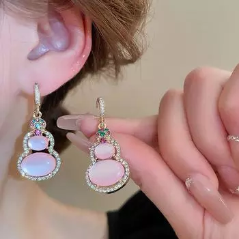 Женские серьги GemChic, модные серьги-гвоздики с иглой, инкрустированные цирконом, изысканные серьги, универсальные ювелирные изделия на день рождения, Рождество, подарок