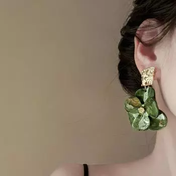 Женские серьги GemChic, плиссированные цветочные изысканные серьги-гвоздики, модные винтажные серьги, подарок на день рождения, Рождество