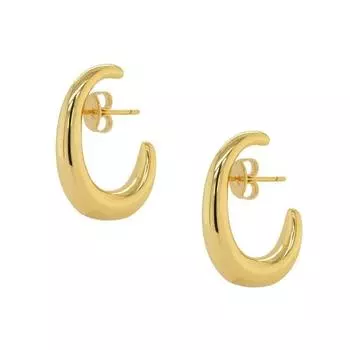 Женские серьги-гвоздики Canner C-образной формы, гладкие украшения для ушей