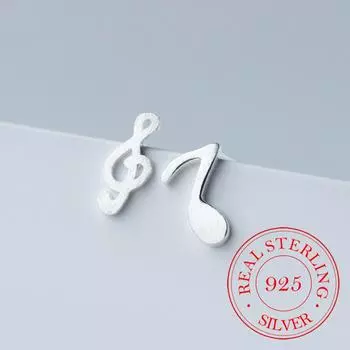 Женские серьги-гвоздики из стерлингового серебра 925 пробы с асимметрией предотвращают аллергию