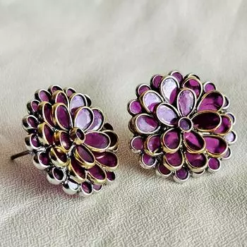 Женские серьги-гвоздики с эмалью и золотым покрытием из стерлингового серебра