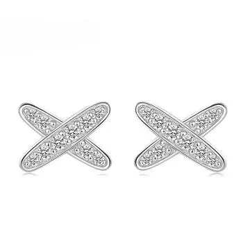 Женские серьги-гвоздики с натуральным муассанитом D цвета, сверкающие свадебные серьги-гвоздики из стерлингового серебра 925 пробы с бриллиантами