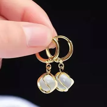 Женские серьги-гвоздики с сладким лунным камнем и опалом для женщин, подарки на украшения для ушей