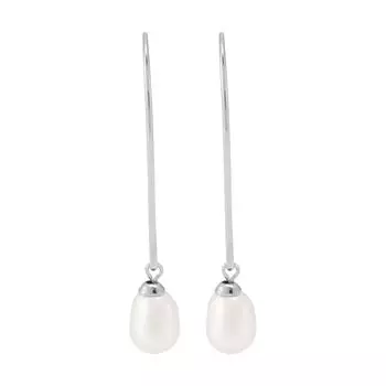 Женские серьги-гвоздики Skagen AGNETHE PEARL с белым пресноводным жемчугом SKJ1834040, серебряный
