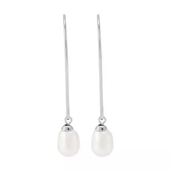 Женские серьги-гвоздики Skagen AGNETHE PEARL с белым пресноводным жемчугом SKJ1834040, серебряный