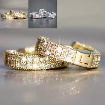 Женские серьги-гвоздики со стразами и инкрустацией кубическим цирконием, ювелирные аксессуары серебряный