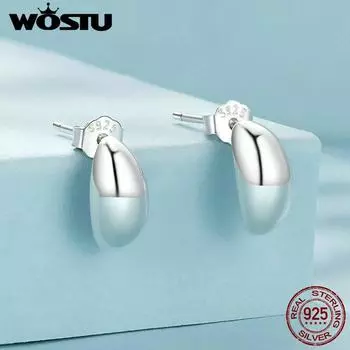 Женские серьги-гвоздики WOSTU из стерлингового серебра 925 пробы с луной, обтекаемые серьги-гвоздики в стиле Ins, свадебные украшения 925 silver серебряный