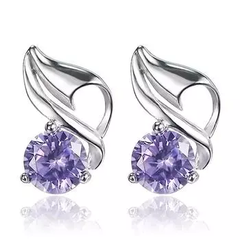 Женские серьги-гвоздики, женские простые ретро-модные серьги-гвоздики в форме ракушки, посеребренные украшения для ушей