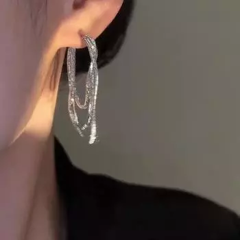 Женские серьги и серьги из иглы и змеиной кости, передние и задние, роскошные Y2K