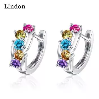 Женские серьги из медного сплава с цирконом Lindon - Серьги-подвески в подарок на свадебную вечеринку