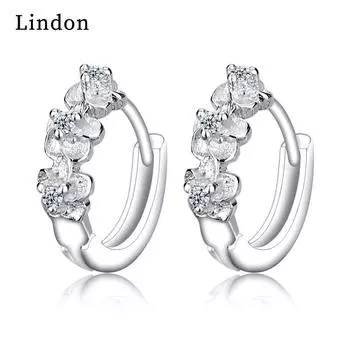 Женские серьги из медного сплава с цирконом Lindon - Серьги-подвески в подарок на свадебную вечеринку