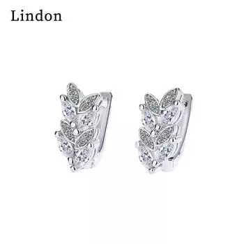 Женские серьги из медного сплава с цирконом Lindon - Серьги-подвески в подарок на свадебную вечеринку