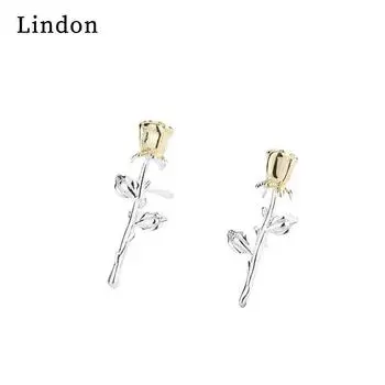 Женские серьги из медного сплава с цирконом Lindon - Серьги-подвески в подарок на свадебную вечеринку
