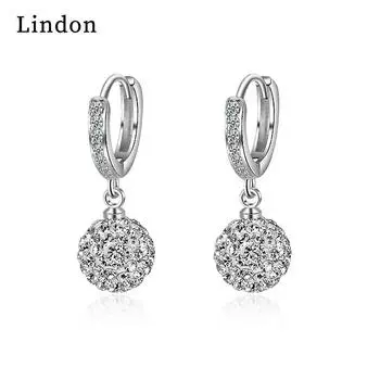 Женские серьги из медного сплава с цирконом Lindon - Серьги-подвески в подарок на свадебную вечеринку