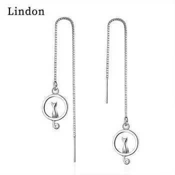 Женские серьги из медного сплава с цирконом Lindon - Серьги-подвески в подарок на свадебную вечеринку