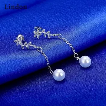 Женские серьги из медного сплава с цирконом Lindon - Серьги-подвески в подарок на свадебную вечеринку