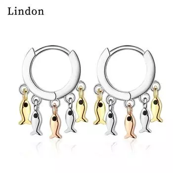 Женские серьги из медного сплава с цирконом Lindon - Серьги-подвески в подарок на свадебную вечеринку