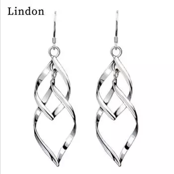 Женские серьги из медного сплава с цирконом Lindon - Серьги-подвески в подарок на свадебную вечеринку