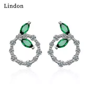 Женские серьги из медного сплава с цирконом Lindon - Серьги-подвески в подарок на свадебную вечеринку