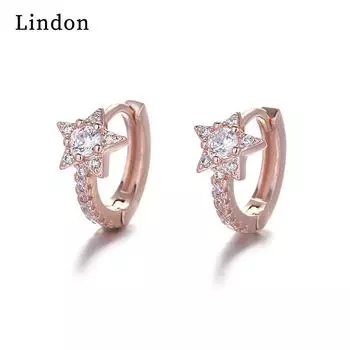 Женские серьги из медного сплава с цирконом Lindon - Серьги-подвески в подарок на свадебную вечеринку