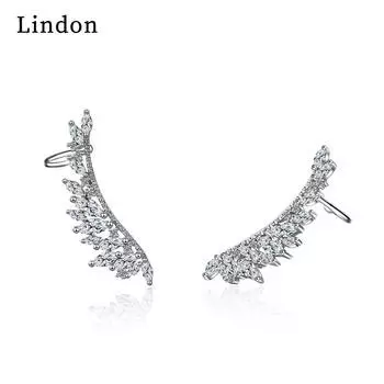 Женские серьги из медного сплава с цирконом Lindon - Серьги-подвески в подарок на свадебную вечеринку