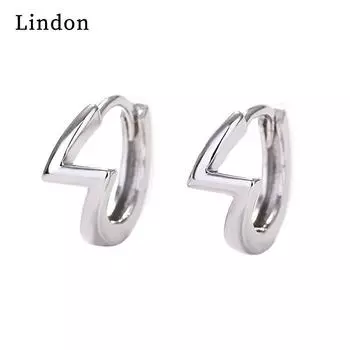 Женские серьги из медного сплава с цирконом Lindon - Серьги-подвески в подарок на свадебную вечеринку серебряный