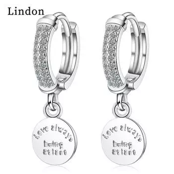Женские серьги из медного сплава с цирконом Lindon - Серьги-подвески в подарок на свадебную вечеринку