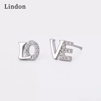 Женские серьги из медного сплава с цирконом Lindon - Серьги-подвески в подарок на свадебную вечеринку