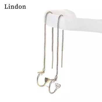 Женские серьги из медного сплава с цирконом Lindon - Серьги-подвески в подарок на свадебную вечеринку