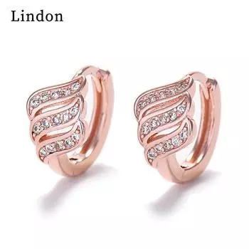 Женские серьги из медного сплава с цирконом Lindon - Серьги-подвески в подарок на свадебную вечеринку серебряный