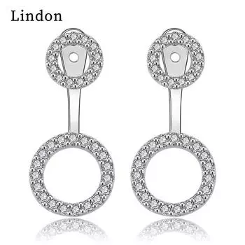 Женские серьги из медного сплава с цирконом Lindon - Серьги-подвески в подарок на свадебную вечеринку