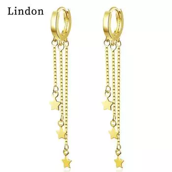 Женские серьги из медного сплава с цирконом Lindon - Серьги-подвески в подарок на свадебную вечеринку