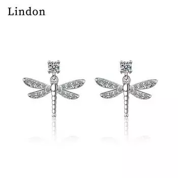 Женские серьги из медного сплава с цирконом Lindon - Серьги-подвески в подарок на свадебную вечеринку