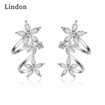 Женские серьги из медного сплава с цирконом Lindon - Серьги-подвески в подарок на свадебную вечеринку