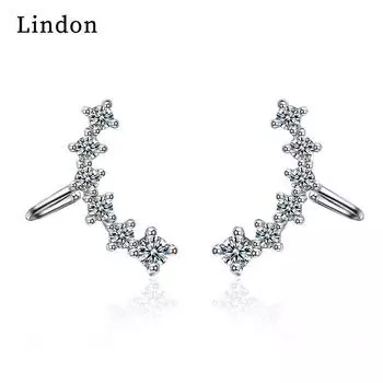 Женские серьги из медного сплава с цирконом Lindon - Серьги-подвески в подарок на свадебную вечеринку